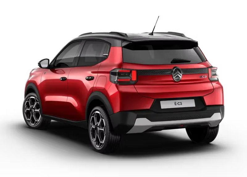 Citroën ë-C3 MAX 44 kWh — Perfil lateral · dimensões compactas de 4,02 m