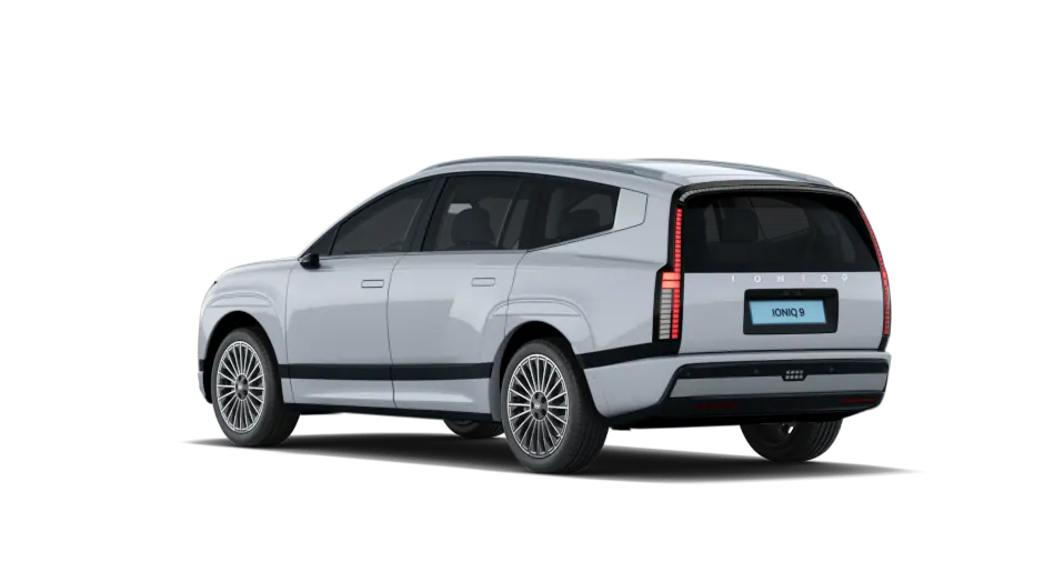 Hyundai IONIQ 9 Calligraphy AWD · 7 lugares — Traseira em três quartos · faróis verticais pixel